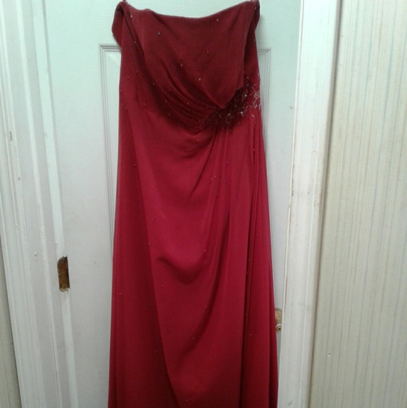 Strapless full length beade,d  formal dress - Picture 1 of 8